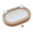 thumbnail image 2 of Rascador de Sisal para gatos, almohadilla rascadora para gatos de interior, juguetes de entrenamiento, cama ovalada para rascar gatos, para jugar con orejas, 2 of 8