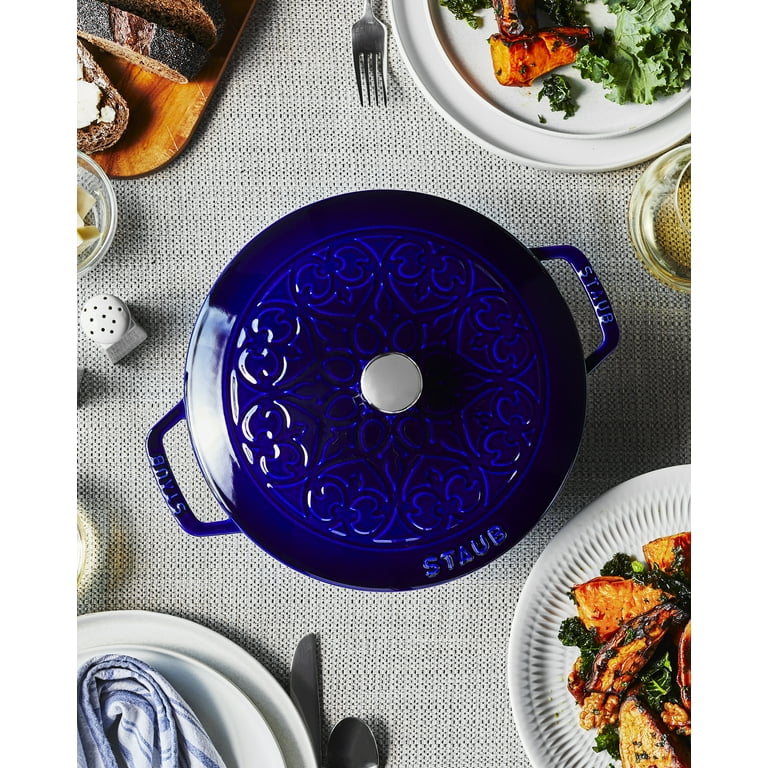 Staub Cast Iron 3.75-qt Essential French Oven with Lilly Lid - Dark Blue,  3.75-qt - City Market