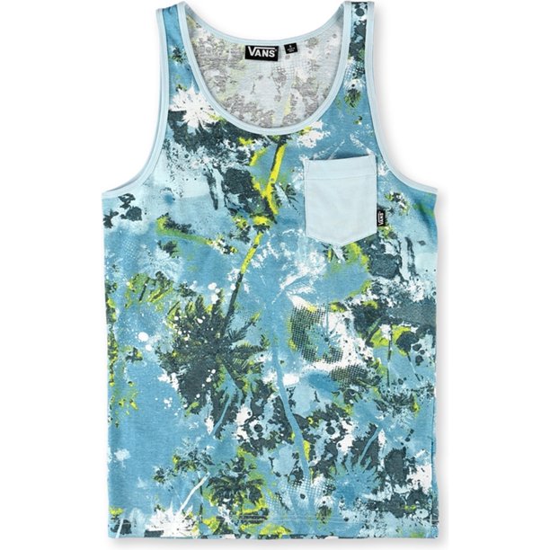 Vans Clash Tank Top para hombre, azul, mediano Vans Camiseta sin mangas