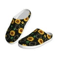 thumbnail image 2 of Fotbe Sunflowers3 Pattern Women's Fuzzy Curly Fur Memory Foam Loafer Slippers Indoor Outdoor Slippers Winter Home Shoes-35/36, 2 of 7