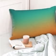 thumbnail image 4 of KLL Orange To Teal Gradient1 Pillow Covers Envelope Closure,Super Soft and Cozy Fuzzy Fleece Pillow Case Cover 16"x24", 4 of 5