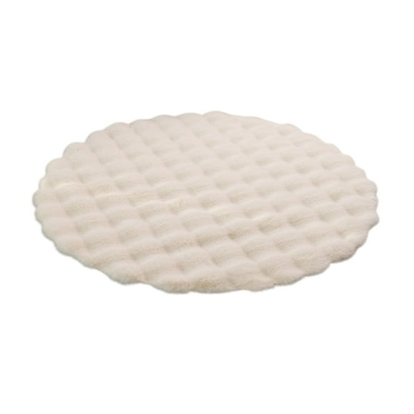 Round Living Room Rug 40 cm x 40 cm Polyester Floor Mat with Non-Slip Backing for Bedroom Porch Hallway Dorm