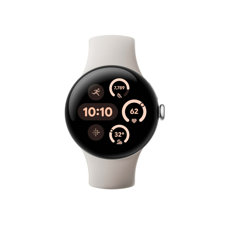 Google Pixel Watch 3 (41mm) - Android Smartwatch with Heart Rate Tracking, Advanced Running from Fitbit, Fitness Insights, 24-Hour Battery - Polished Silver Aluminum Case - Porcelain Band - Wi-Fi - Walmart.com Google Pixel Watch 3 (41mm) - Android Smartwatch with Heart Rate Tracking, Advanced Running from Fitbit, Fitness Insights, 24-Hour Battery - Polished Silver Aluminum Case - Porcelain Band - Wi-Fi - Walmart.com
