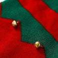 thumbnail image 3 of Kids Christmas Knitted Elf Hat With Small Bells Contrast Color Wavy Stripes Crochet Pompom Santa Cap, 3 of 3