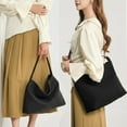 thumbnail image 3 of Kwuty Women's Braided Leather Tote Bag Stylish Suede Hobo Shoulder Bag with Woven Details, 3 of 6