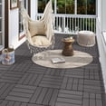 thumbnail image 3 of JP Outdoor Composite Deck Tiles, Outdoor Interlocking Flooring Tiles,9 Pack,Coffee, 3 of 12