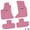 Pink w/ Black Insert, variant on Flextread Floor Mats for 17-24 Dodge Challenger AWD - Mopar Licensed Factory Fit - Pink w/ White SXT Insert - Custom Vintage - 100% Made in USA