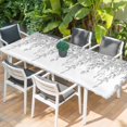thumbnail image 2 of Eucalyptus Leaves Table Cloths for 8 Foot Rectangle Tables, Grey Summer Botanical Weeping Patio Waterproof Elastic Fitted Tablecloths, Washable Rectangular Table Cover for Camping, 2 of 8