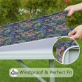 thumbnail image 6 of Outdoor Indoor Use Bohemian Floral Tablecloth, 36x36 Inch Square Stretch Fit Cover for Patio Dining and Card Table Decor, 6 of 6