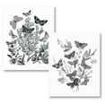 thumbnail image 1 of Gango Home Decor Contemporary Butterfly Bouquet I Linen BW I & Butterfly Bouquet II Linen BW II by Wild Apple Portfolio (Printed on Paper); Two 11x14in Unframed Paper Posters, 1 of 5