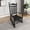 Black-K, variant on ArisingAsia Outdoor Rocking Chair with High Back and Armrest, Solid Wood Frame Patio Porch Rocking Chair with Rocker, Front Porch Chairs for Deck Garden Lawn Balcony Backyard, Blue