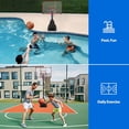 thumbnail image 4 of Basketball Hoop Outdoor, with Impact Resistant Pc, Backboard, Portable Basketball Hoop 10FT , Height Adjustable Basketball, Goal System with Portable Wheels for 3+ Teens, Adults, Red Backboard, 4 of 9