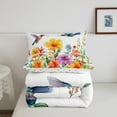 thumbnail image 5 of Erosebridal Hummingbird Flower Bedding Sets Full with Comforter,Spring Graden Duvet Insert,Room Decorative,Reversible,Super Cozy,3 Pieces, 5 of 7