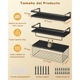 thumbnail image 4 of Repisas Flotantes Labg Madera Modernas Estantes Baño Negro, 4 of 5