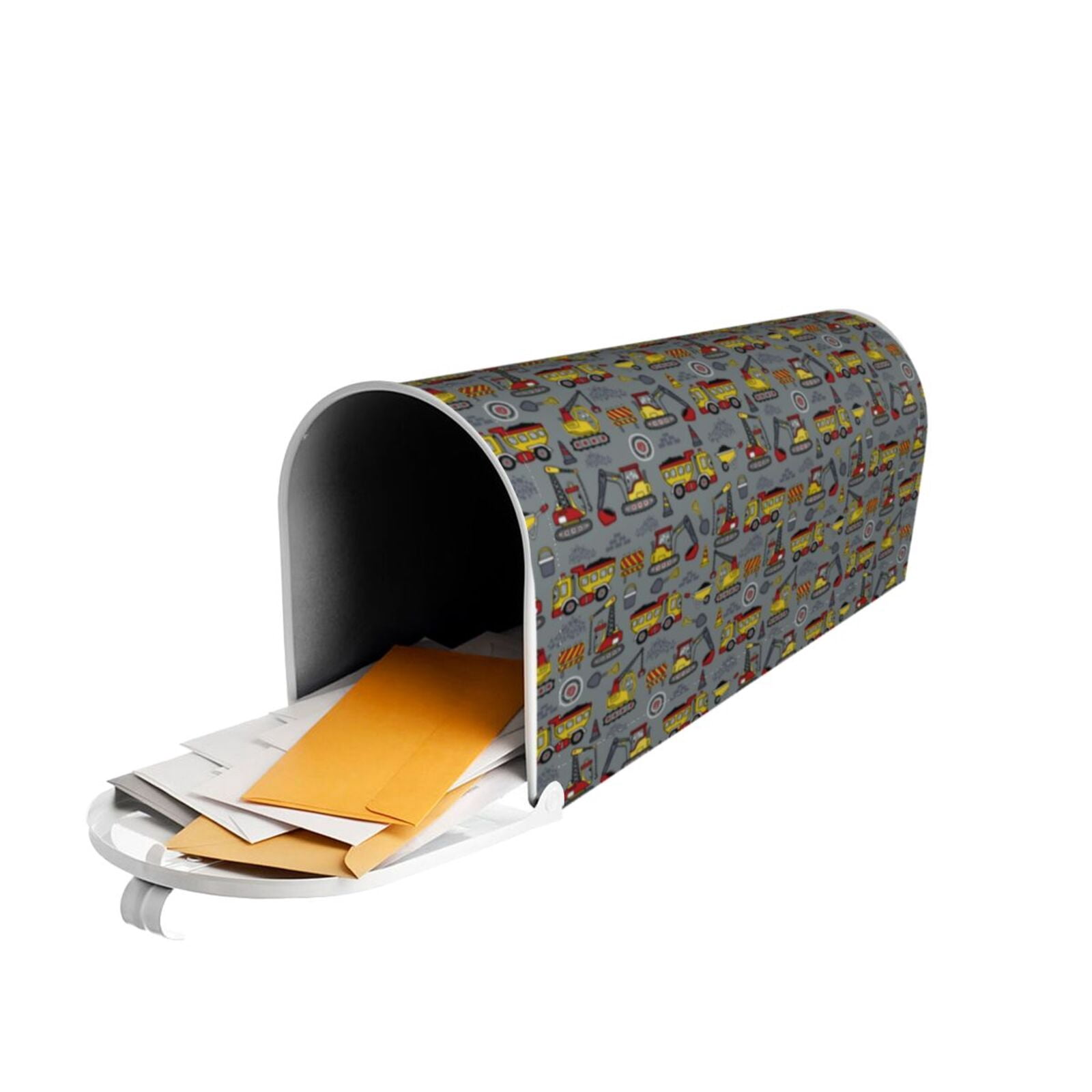Xecao Modern Excavator for Mailbox Cover with Magnetic Strips, Waterproof and Sunscreen, Adds a Decorative Touch to Your Garden Yard.