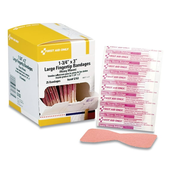 Heavy Woven adhsve Bandages Fingertip 1.75 x 3 25/Box G163