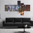 thumbnail image 2 of Design Art - Lit NYC Manhattan Skyline, 2 of 2