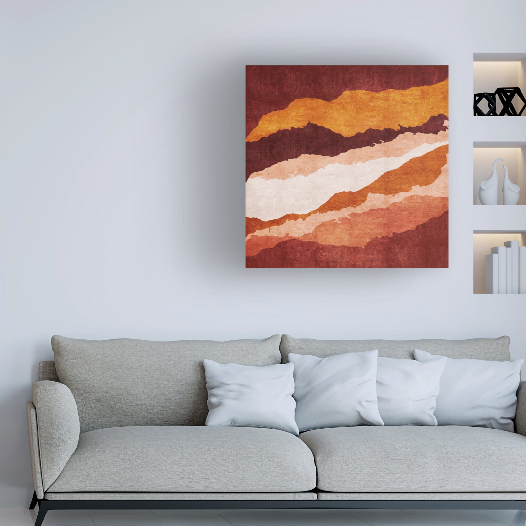 Trademark Fine Art Emel Tunaboylu Hardal Catlak Katmanlar2 Canvas Wall Art