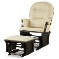 thumbnail image 2 of Kepooman Modern Glider Rocking Chair and Ottoman Cushion Set and Padded Armrests, Beige, 2 of 2