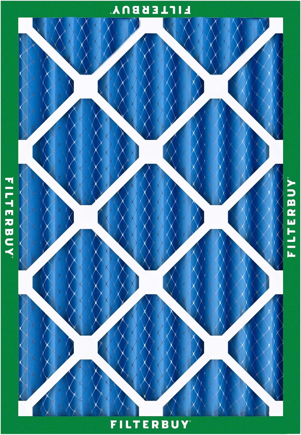 Filterbuy 20x25x4 Air Filter MERV 13 Smoke Defense, Pleated HVAC AC Furnace Filter Replacement, 2-Pack