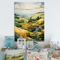 thumbnail image 2 of Designart "Yellow And Green Pastoral Bold horizon VIII" Countryside Metal Art Print, 2 of 5