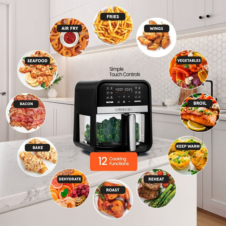 Gourmiaグルミア7-QT DIGITAL AIR FRYERエアフライヤー Gourmia 7 Qt Large Hot Air Fryer, Digital, Guided Cooking