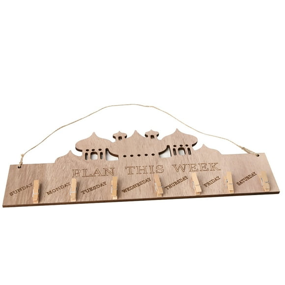 Xingzhi Ramadan Decorations Delicate Home Decors Hanging Plaque Eid Adornment Wood Craft Festival Decor for Indoor Scene Layout