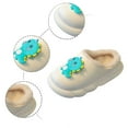 thumbnail image 5 of GJSYRH Girls Plush Slipper Cozy Winter Footwear For Girls Soft Sole Indoor Outdoor Cartoon Design Toddler Kids Clogs With Warm Comfort White 7-8 Years, 5 of 7