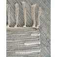 thumbnail image 6 of Unique Loom Chindi Cotton Collection Area Rug - Briah (7' 1" x 10' Rectangle Light Gray/Ivory), 6 of 6