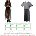 thumbnail image 6 of Women's Short Sleeve See Through Gauze Sheer Galaxy Mesh T Shirt Dress Sheer Maxi Dress Tulle Maxi Skirt, 6 of 6