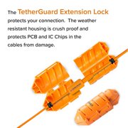 Tether Tools TetherBoost Pro USB-C Cable System 31 ft. 9.4m with Core Controller, TetherGuard Extension Lock USB-C to C and Cable Organization Case Large - Orange