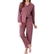 thumbnail image 4 of INSPIRAR CHIC Pijamas de Algodón para Mujeres, Con Botones, de Manga Larga, con Cuello Notch, Conjunto de 2 Piezas de Ropa de Casa con Bolsillos, M Rosa Polvoriento, 4 of 6