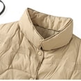 thumbnail image 3 of Chaquetas y abrigos casuales sin mangas y sin capucha Chaqueta ligera de plumón para mujer Chaleco de invierno corto ajustado de talla grande para mujer Abrigo con cremallera interna para mujer, 3 of 8