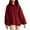 Wine-19, variant on STETMN Oversized Sweaters for Women Casual Crewneck Batwing Sleeve Top Side Slit Pullover Jumper
