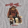 thumbnail image 2 of Labyrinth Friends Movie Hoggle Ludo Sir Didymus T Shirt & Stickers (Athletic Heather) X-Large, 2 of 6