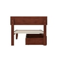 thumbnail image 2 of AFI Boston 14" Twin Wood Platform Bed Frame with Set of 2 Storage Drawers, Walnut, 2 of 6