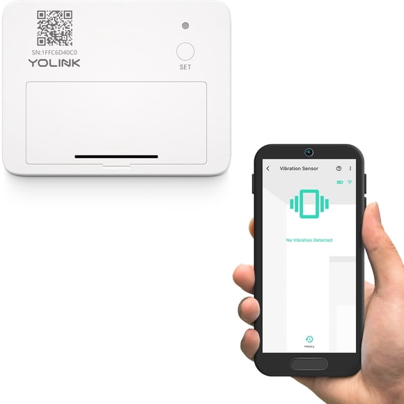 Sensor de vibración inteligente YoLink LoRa Smart Shock, cristal roto