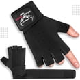 thumbnail image 7 of BEAST RAGE Weight Lifting Gloves For Men Women Wrist Support Padded Palm Protection Breathable snug fit For Fitness Exercise Workout Gloves Cycling Pull Ups Training Gym Gloves (Black, M), 7 of 7