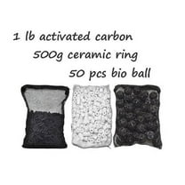 CNZ Aquarium Filter Media Kits - Activated Carbon, bio Ball, Ceramic Ring