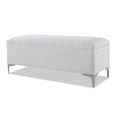 thumbnail image 1 of Madelyn Banc de Rangement Moderne de 49 Pouces Blanc Éclatant, 1 of 17