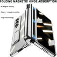 thumbnail image 4 of Privacy Screen Protector Case Compatible Samsung Galaxy Z Fold 4 5g Case with S Pen Holder & Stand,Magnetic Hinge Protection Protective Clear Cover Phone Case for Samsung Z Fold 4 Case Silver, 4 of 14