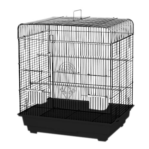Kings Cages ES 2016 S Square Top Bird Cage. 23X20X16. (Black