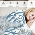 thumbnail image 3 of Orinice  Nautical Coastal Blanket Starfish Seashell Coral Beach Themed Throw Blankets Gifts for Adults Sea Ocean Theme Lightweight Soft Fleece Cozy for Sofa Couch Bed Room Birthday Decor 60x80in, 3 of 6