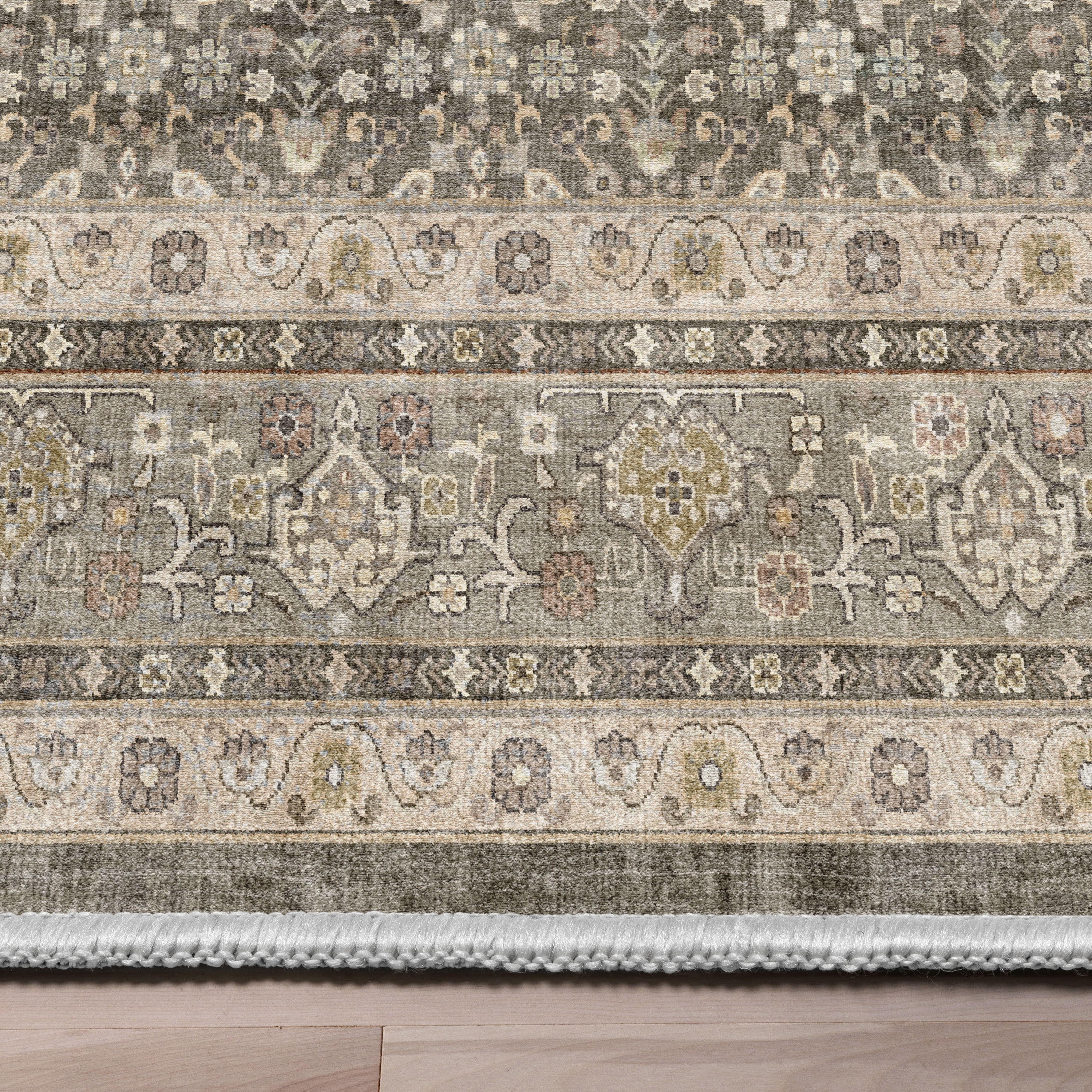 Well Woven Asha Lilith Vintage Oriental Grey Beige 7'7" x 9'10" Area Rug