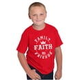 thumbnail image 5 of Christian Family Faith Friends Flag Crewneck T Shirts Boy Girl Teen Brisco Brands XS, 5 of 6