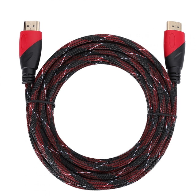 Cable de nailon HD HDMI 1080P de alta velocidad de 5m/16,40 pies, conexión chapada en oro para Cable Digital Ethernet