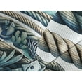 thumbnail image 4 of Ambesonne Coastal Quilted Bedspread Set 3 Pcs, Ropes and Waves Underwater, Queen Size, Seafoam Teal Pale Brown, 4 of 4