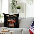 thumbnail image 3 of Diceymbol Patriotic Square Pillow Cover Machine Washable Polyester Cushion Case for Memorial Day Decor, 3 of 8