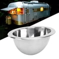thumbnail image 1 of Stainless Steel Oval Sink, Rustproof Single Bowl Bar Sink Easy To Clean with 40mm Drain Hole for Boat Caravan RV Bathroom, 1 of 7