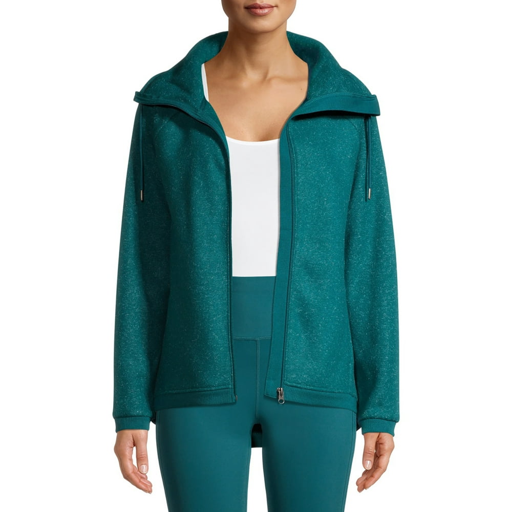 Avia Avia Women's Active Polar Fleece ZipUp Sweater with Funnel Neck